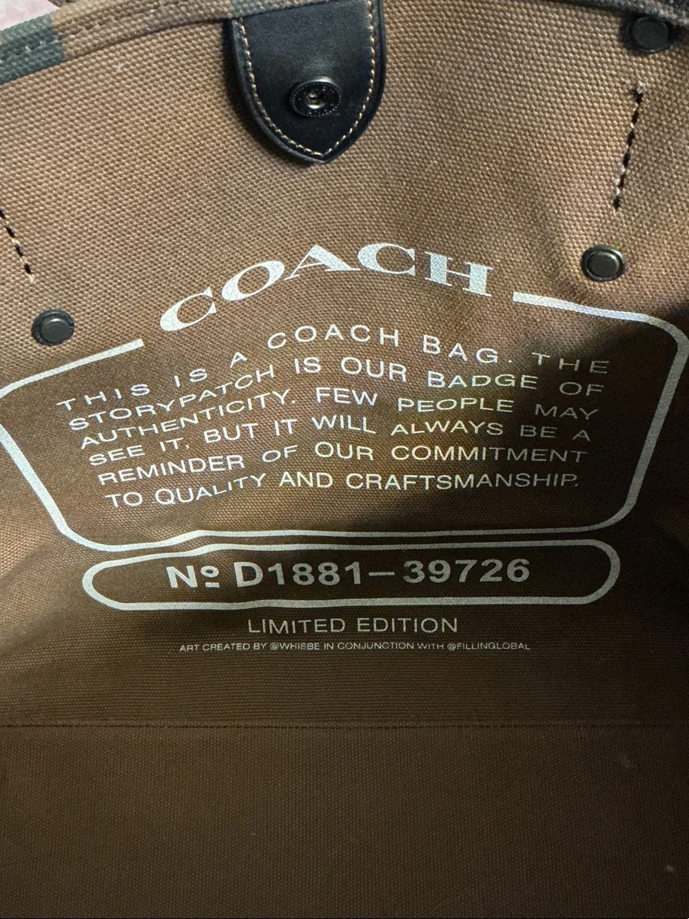 Coach X LIMITED EDITION WHLSBE VANDAL GUMMY BEAR TOTE BAG